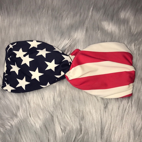 USA Flag Bandeau Bikini Top - Picture 1 of 7